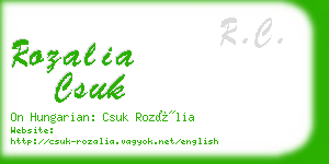 rozalia csuk business card